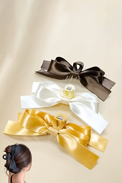 Diloshtrend Design Women's Bow Model Rake Buckle Brown tones 3 Pieces