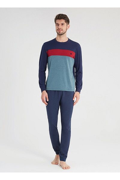 Blackspade Men's Pajama Set 30327 - Navy Blue