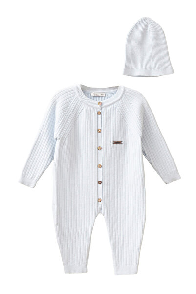 Babymio بذلة قبعة مضلعة