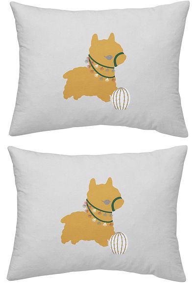 makiteks Детска калъфка за възглавница 100% памук, 2 части, 50x70, цвят Lama Gray