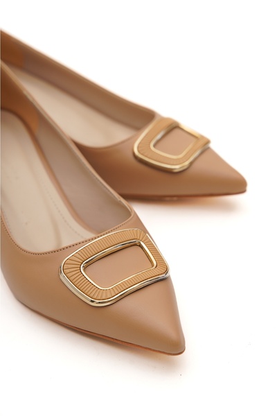 DİVOLYA Scenic Nude csat (4 cm) hegyes orrú sarkú cipő