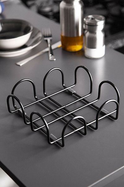 EVA METAL TASARIM Държач за салфетки Блестящ черен метален държач за салфетки Квадратен хоризонтален държач за кафе Презентация Държач за салфетки Плот за маса Хартия Кухня