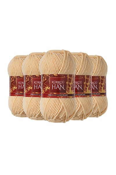 Kürkçü Han Decor Hand Knitting Thread 5 Pack Vanilla