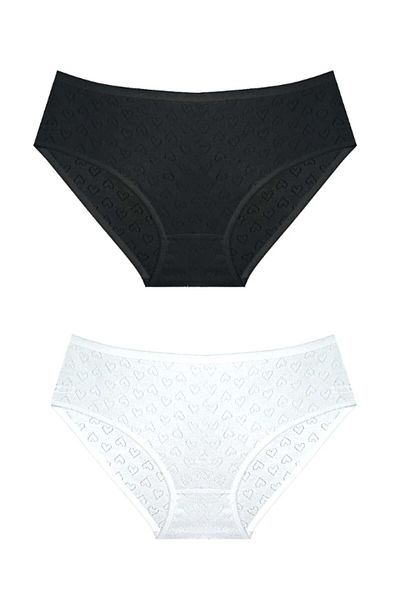 Ladytime Chiloți bato damă jacquard de lux 100% bumbac 2 piese jak1