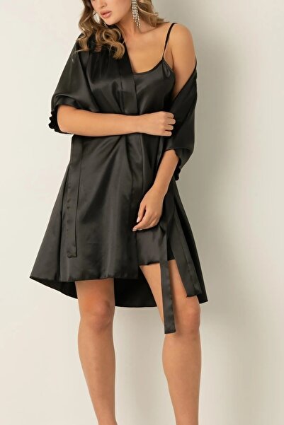 Miorre Lace Satin Dressing Gown and Nightgown Double Set (New Season)