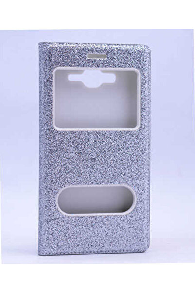 Fibaks For Samsung Galaxy J2 Kılıf Kapaklı Simli Parlak Lüks Koruyucu 360 Kapak