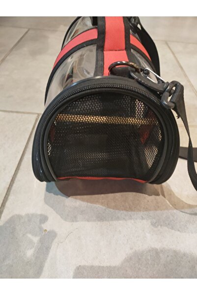 ENS PLASTİK Kuş Taşıma Çantası Tünekli Orta Boy- 30x22x20cm - Kırmızı