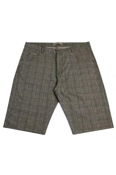 DEKONS Large Size Oversize Men's Shorts Dekons Plaid Khaki-Brown