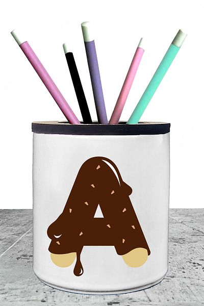 Bytwo Θήκη για στυλό από πορσελάνη Letter A - axx168