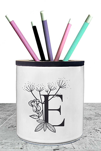 Bytwo Порцеланов държач за моливи с буква E - axx70