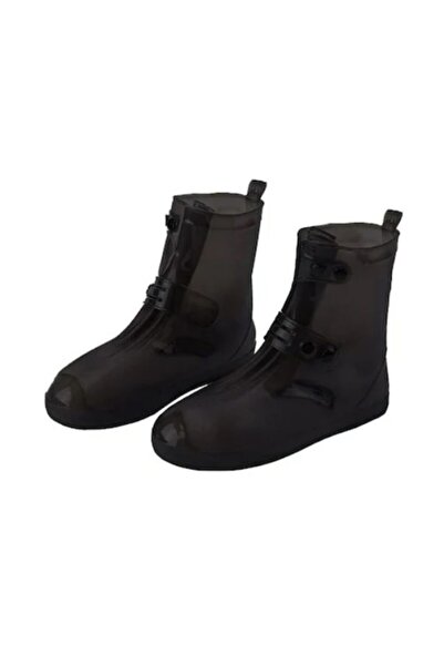 ebakbak Motosiklet Lüx Kalın Bot Kılıfı Silikon Malzeme Ayakkabı Yağmurluğu S...