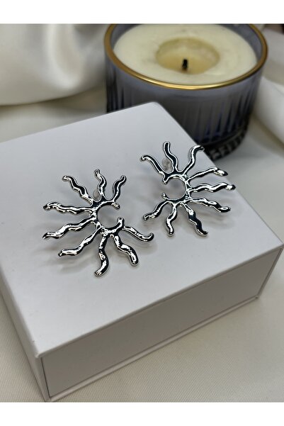 ismim bijuteri Güneş Figürlü gümüş küpe