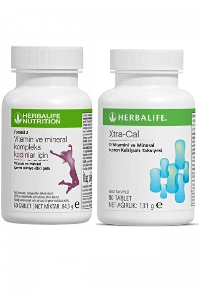 Herbalife Xtra-cal Kalsiyum Ve Kadınlar Için Vitamin Ve Mineral Kompleks 2 li...
