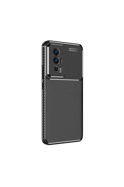 Rivor Xiaomi Poco F5 Pro Kılıf 3d Kamera Korumalı Darbe Emici Karbon Desenli ...