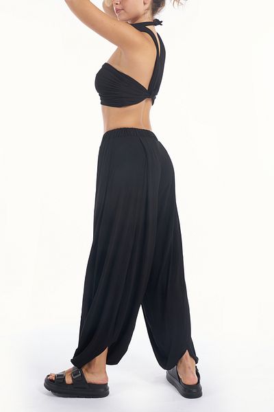 Catz Clothes Flowy Boho Women's Trousers - Viscose Lycra, 4 Seasons (Plain Cut)