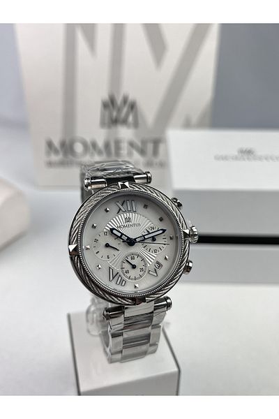 Momentus ساعة يد نسائية ستيل مقاومة للماء ضمان 3 سنوات-CS375S-02SS
