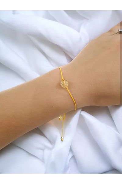 NBS Beautiful Naturel Stones Citrine Money, Blessings, Abundance Stone Natural Stone Bracelet 8 mm AA Quality