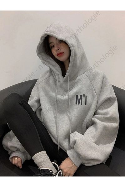 Mythologie Think I'm Failing Sweatshirt - Γκρι εμπριμέ φούτερ με κουκούλα