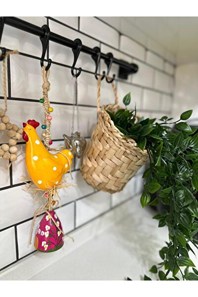 Genel Markalar Dekoratif hasır saksı sepet modeli ev mutfak banyo balkon bahç...