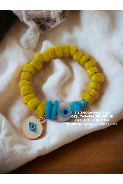 bizizmoda Glass Basement Bead Charm Murano Evil Eye Bead Bracelet Evil Eye Be...