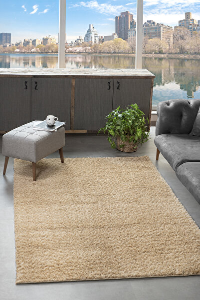Mariesse Home Gold Yumuşak Peluş Shaggy Dokuma Halı Çocuk Odası Oturma Odası Salon Mutfak Halısı