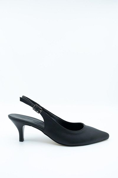 Modabuymus Women's Black Short Heeled Stiletto Shoes