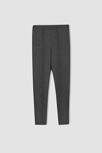 DeFacto Dívčí antracitové základní dlouhé školní punčochy