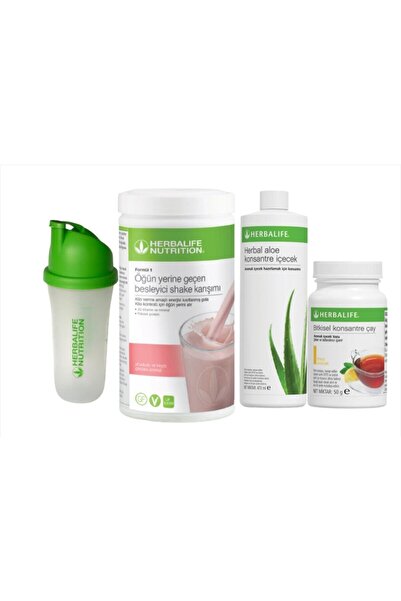 Herbalife Başlangıç Seti 1 Ad. Ahududu Shake 1 Ad. Aloevera 1 Ad. Limonlu Çay 50 gr 1 Ad. Shaker