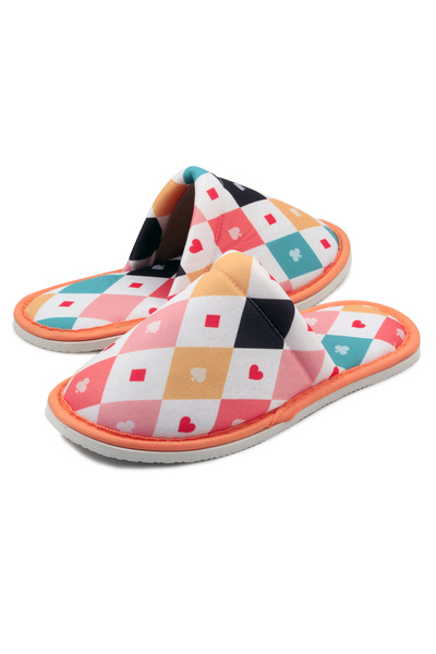Chochili Παντόφλες σπιτιού με μαλακή σόλα Unisex White Poker