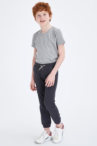 DeFacto Boy's Regular Fit Crew Neck Short Sleeve Cotton T-Shirt