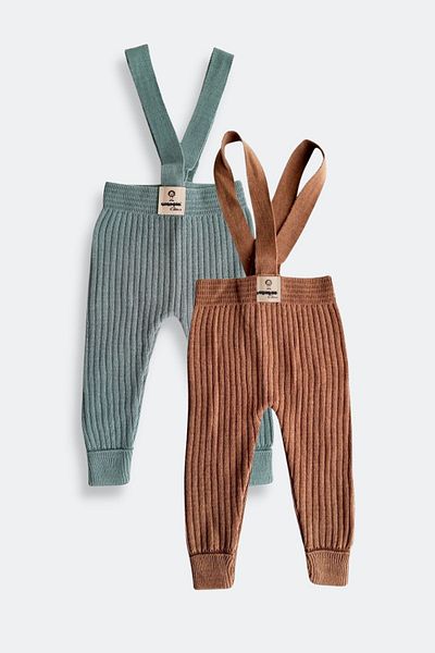 Minytrendy 4 Seasons Cross Strap Stretchy Knitwear Baby Leggings and Pants Set - for Baby Girl Boy
