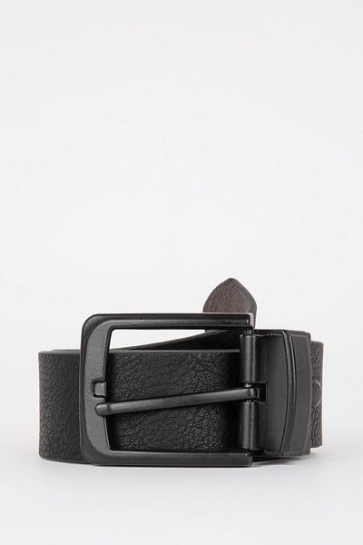 DeFacto Men's Double-Sided Faux Leather Jean Belt U0034az21sp