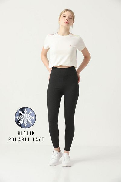Ozy Fashion Jambiere fără cusături pentru femei cu talie înaltă, cu nervuri, pentru iarnă