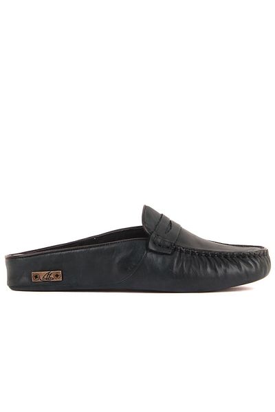 SailLakers - Emerald Green Leather Women's House Slippers