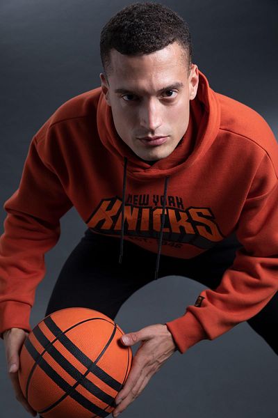 DeFacto Суитшърт с качулка Fit NBA New York Knicks Oversize Fit