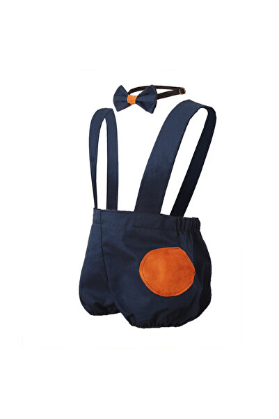 Shecco Babba Şort Tulum Papyon Lacivert, Erkek Bebek Doğum Günü Tulum, Bebek ...