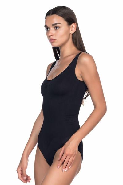 Emay Kompedan Seamless Thick Strap Stud Badi Black 1924