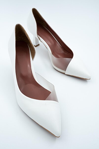 Modabuymus Pantofi cu toc stiletto cu toc alb Oslo scurti