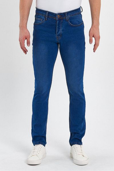 FİHA /IRGAG-8063 МЪЖКИ ДЪНКИ SLIM FIT С ЦИП, С КАМЪЧЕН СИН