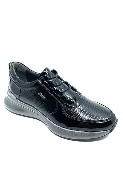 Fosco Black Patent Leather Genuine Leather Men's Sneaker Sports Shoes 2553 305 739