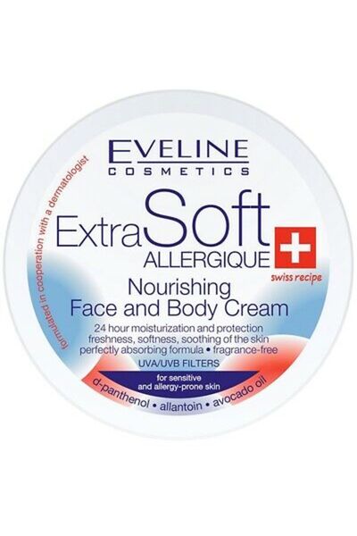 Eveline Extra Soft Face and Body Cream Suitable for Sensitive and Allergic Sk...