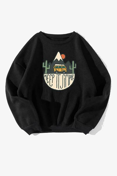 Rokeby Hanorac oversize unisex cu imprimeu simplu