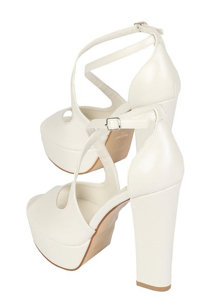Modabuymus Βραδινό φόρεμα με ψηλό τακούνι White Mother of Pearl - Rise