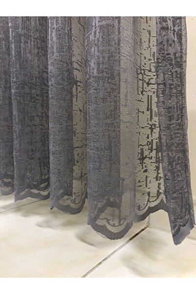 ERNGlobal 2023 Ağaç Kabuğu ( Pilesiz ) Gri Desen Salon Mutfak Perdesi 1/1 Pil...