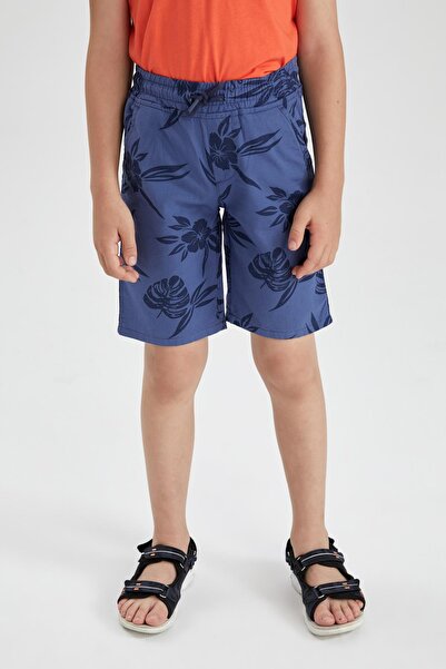 DeFacto Boy's Basic Linen Look Bermuda X3076a622hs