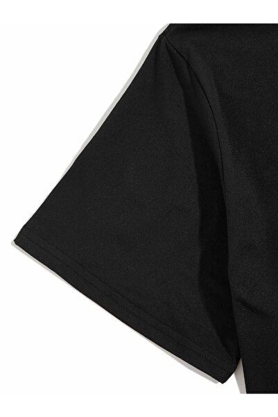 Benisengiydir Μπλουζάκι Unisex Μαύρη Τσέπη Νασα με στάμπα Oversize Crew Neck T-shirt