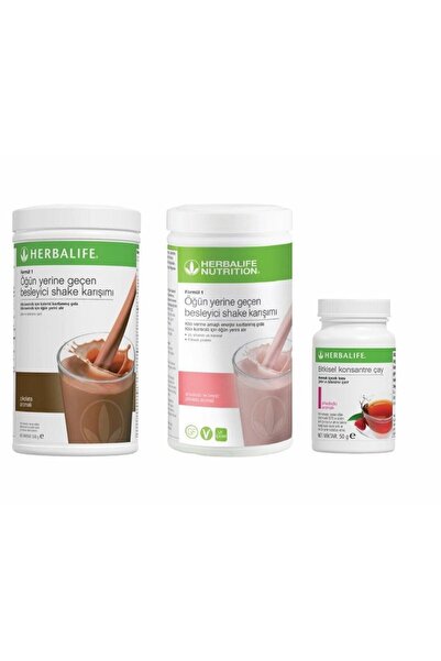 Herbalife Ekonomik Paket (1 Adet Ahududulu Ve Çikolatalı Shake Ve Ahududulu Ç...