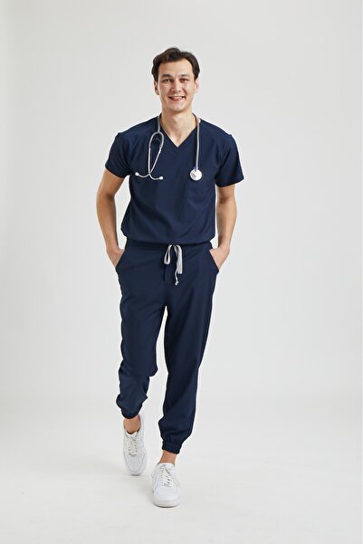 Wio Uniform Jogger Erkek Likralı Üniforma Takım - Lacivert