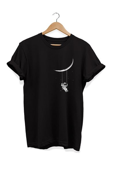 remonz Space Printed 100% Cotton (oversize) Μπλουζάκι μεγάλου μεγέθους