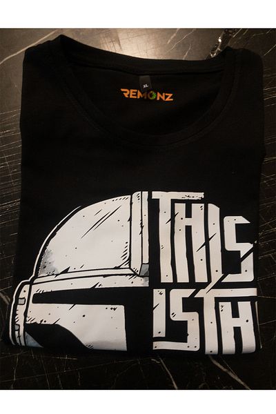 remonz The Mandalorian Printed 100% Cotton Oversize T-shirt Μπλουζάκι μεγάλου μεγέθους